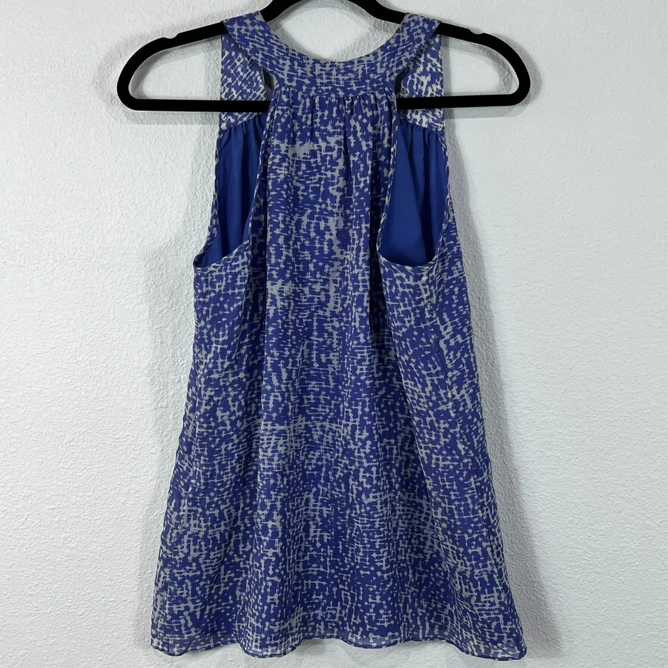 Top Banana Republic de seda sin mangas cami para mujer 6 púrpura azulado Foto 4 de 4