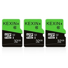 KEXIN 3 Pack 32GB Micro SD Card Memory Card MicroSDHC UHS-I Memory Cards Class 1