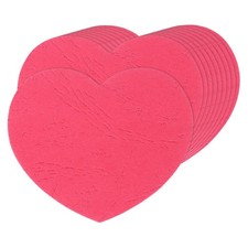 100 Pcs Heart Cutouts, 3 x 2.5 Inch Heart Shaped Paper Cards, Rose Red