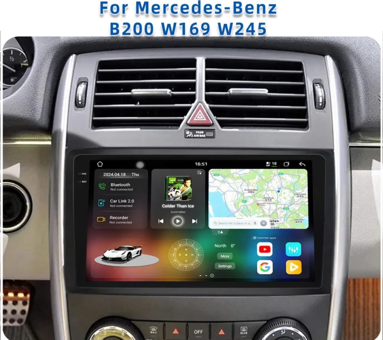 CarPlay Mercedes écran d'origine avec navigation GPS et commande vocale Siri