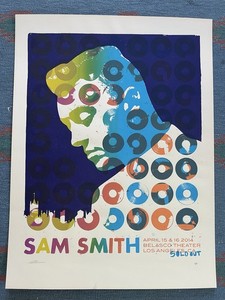 Rare Sam Smith 2014 Concert Poster Belasco Theater April 15 16 Boss Construction
