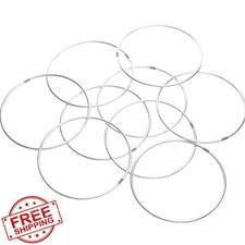 Mormchlots 10Pcs Silver Metal Rings 4" Unfinished Macrame Hoops
