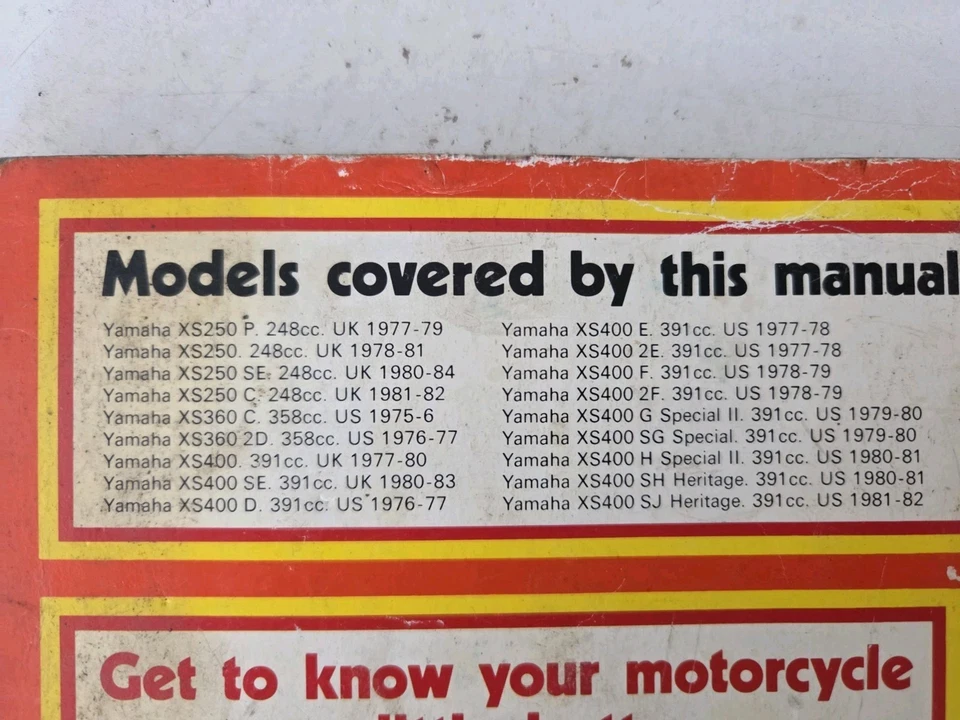 Yamaha XS 250 360 & 400 sohc Twins Haynes Manual 1975 to 1984 P SE C 2D E 2E SG - Image 3 of 4