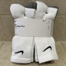 Nike Men's 6 Pack Everyday Cushioned DRI-FIT Socks Sz Medium 6-8 Shoe NEW 