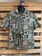 Vintage Island Wear Hawaiian Shirt Men's Size XL Turtles Floral Vacation KG JD