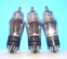 Type 6K7G Ken-Rad radio audio amplifier vacuum 3 tubes valve tested ST 6K7GT 6K7