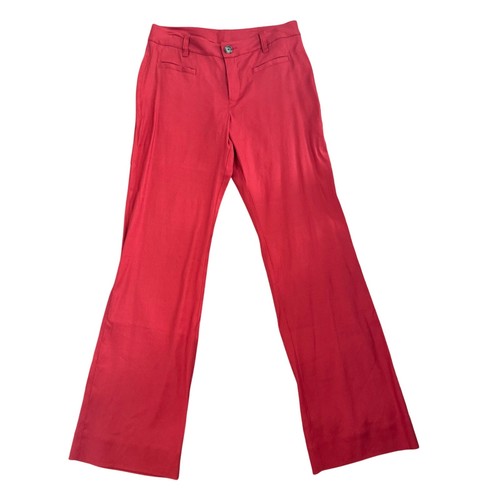 CABI Red Valentine Trousers 5503R Linen Blend Wide Leg Pants Women's Sz 8 - Picture 3 of 14