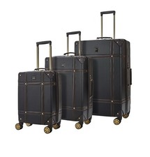 Rock Bagaż Twarda skorupa Czarny bagażnik Walizka Zestaw Styl 8 kół Podróżne torby kabinowe