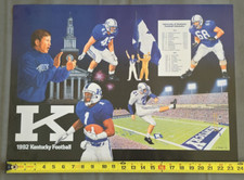1992 UK Kentucky Wildcat Football Schedule Poster Print Picture K Modak