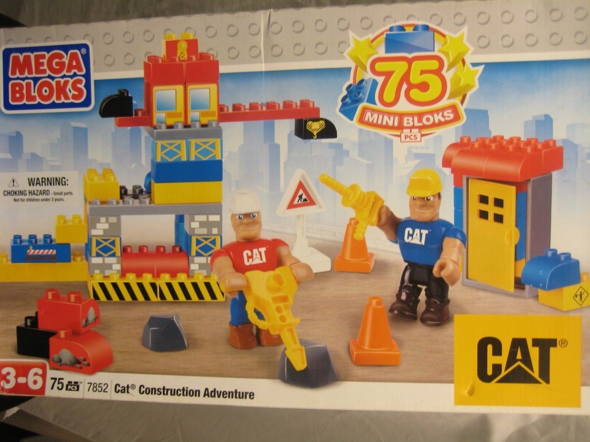 Mega Bloks 7852 CAT Construction Adventure Set 75 Pcs Toddler