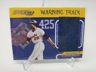 2001 Donruss Studio Warning Track Frank Robinson Stadium Wall Patch