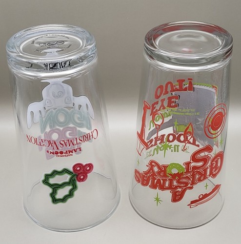 2 Different Christmas Movie Pint Beer Glasses Shoot Eye Out & Christmas Vacation - Picture 10 of 17