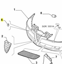 Front Bumper Towing Eye Cover Primed Alfa Romeo 147 2005-2010 New Genuine
