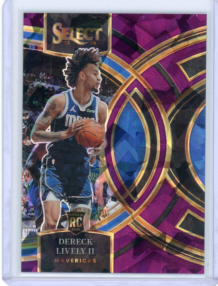 2023 Panini Select #111 Dereck Lively II Purple Ice /99 Rookie RC Mavericks
