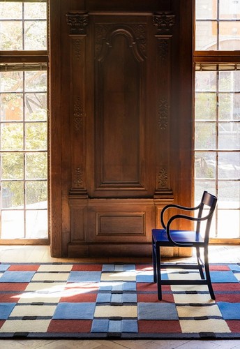 Luxury Hand-Tufted Wool Area Rug | Geometric Checkered Design | Multi-Color - Bild 1 von 4