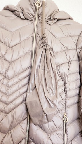 Chaqueta tampón acolchada rellena de plumón Michael Kors, topo, mediana (PEQUEÑOS DEFECTOS) - Imagen 7 de 16