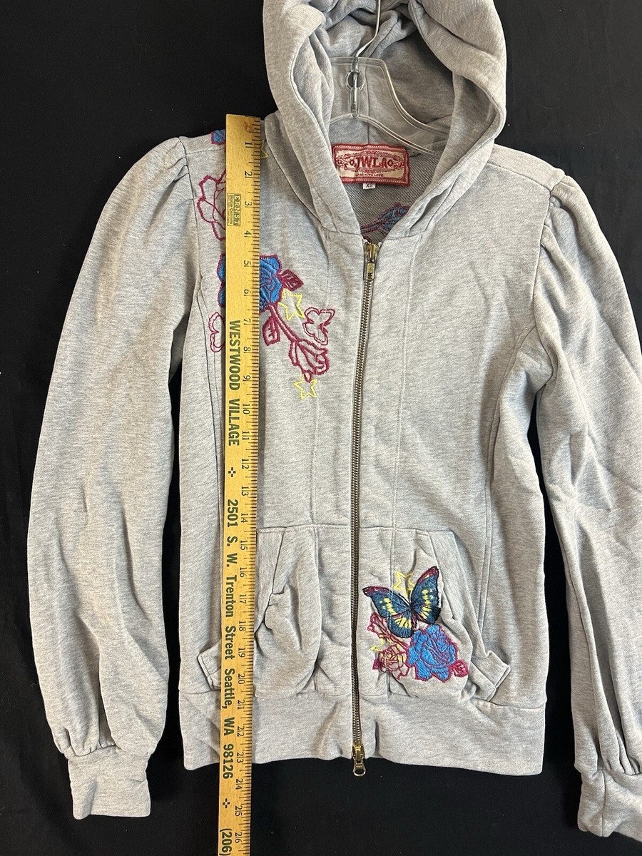 Johnny Was JWLA Zip Hoodie Sweatshirt Womens XS Butterfly