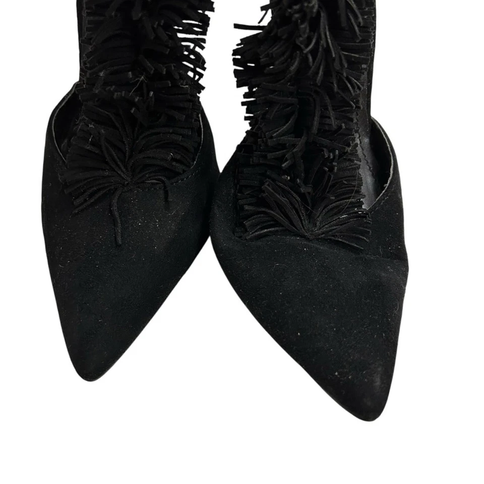 Zapato Republic LA I imitación negro flecos punta tacones talla 6 Foto 3 de 4