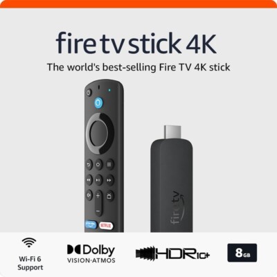 Amazon Fire TV Stick 4K Ultra HD New Gen Alexa Voice Remote