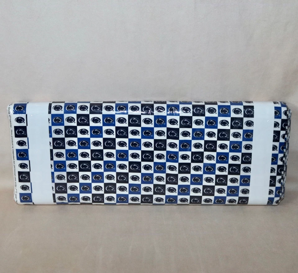 Penn State ~ Blue & White Square Pattern College Cotton Fabric 1/4 Yard 9” X 42” - Image 2 of 4