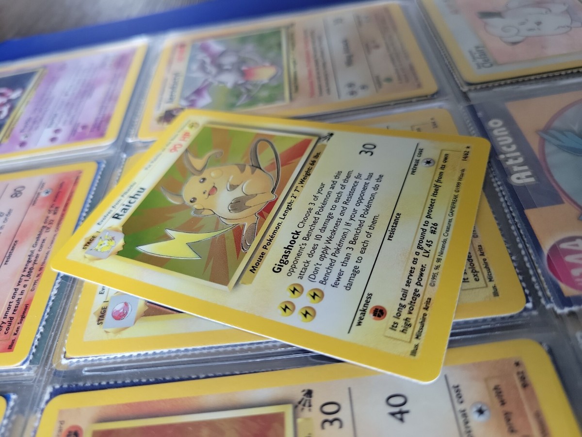 Raichu Pokemon Card Stage 1 - 14/62 - 90HP - Gigashock | eBay