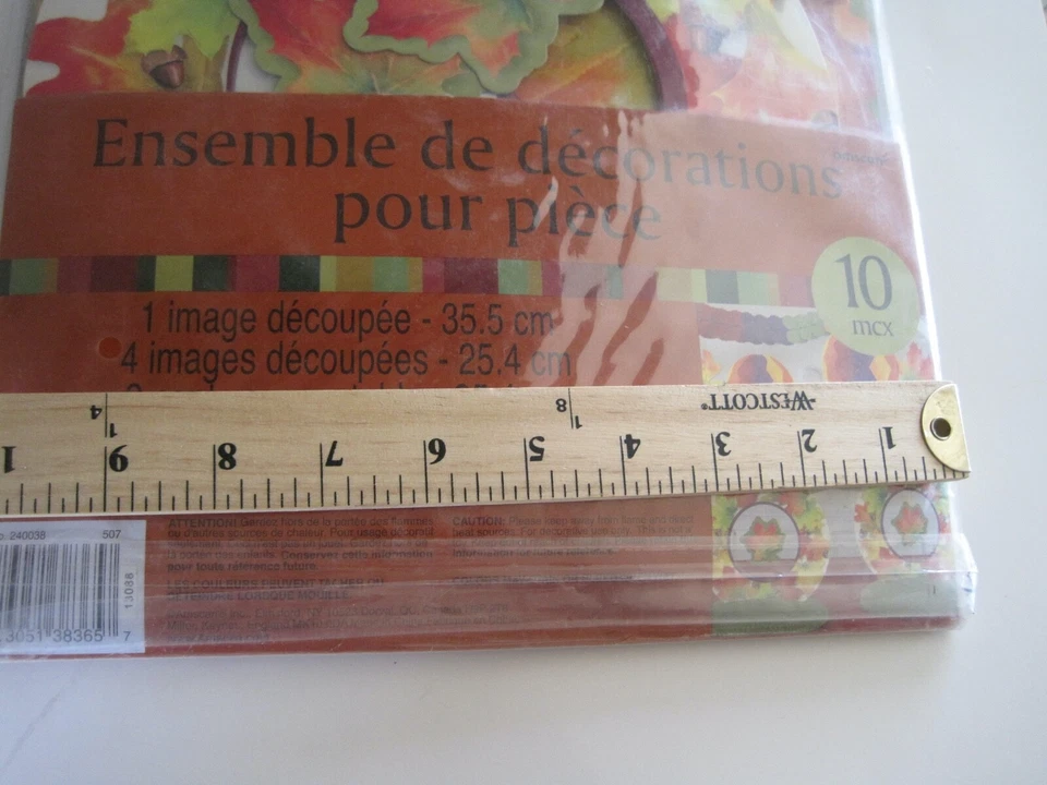 Набор для украшения комнаты осень урожай бумага AMSCAN вырезы кусочки гирлянды - Изображение 4 из 4