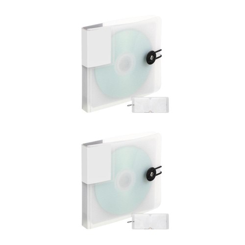 Set of 2 CD Booklet Travel Disc Holder Storage Case Portable Cases