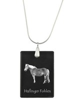 Haflinger Poulain - Crystal Suspendu Avec Cheval, Argent Necklace Photo, Perso