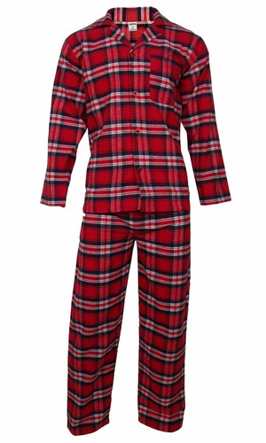 Mens Pyjamas Flannel/Brush Cotton Warm PJ Pyjama Set PJS Sizes S-4XL Nightwear - Picture 47 of 108