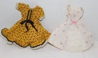 2 Vintage~BARBIE Dresses~GARDEN PARTY DRESS~Yellow CALICO Square Dancing Dress