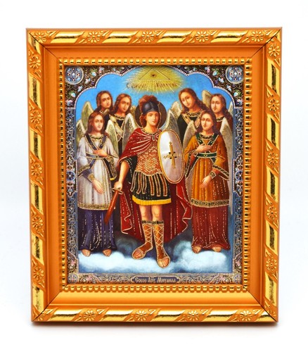 Ikone Schutzengel geweiht икона Ангел хранитель освящена 14,5x12,5x1,7 cm - Picture 12 of 15