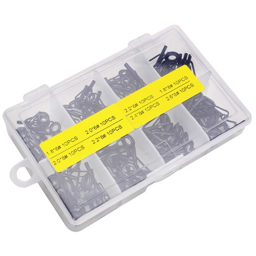 80pcs Fishing Rod Guide Tip Repair Kit Rod Eye Rings Guide Tackle Top Tips Set - Picture 9 of 12