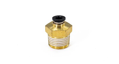 1/2'' Male NPT to 1/4'' Push to Connect Brass Fitting - Accepts 1/4'' Air Line
