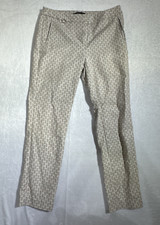Adrianna Papell Womens Dress Pants Size 4 Gray White Mid Rise