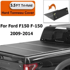 5.5FT Tri-Fold Truck Bed Tonneau Cover For 2009-2014 Ford F150 F-150 Aluminium D