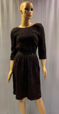 NEW CLASS ROBERTO CAVALLI BOILED WOOL OVERLAY LACE DRESS SZ IT 40 US 4