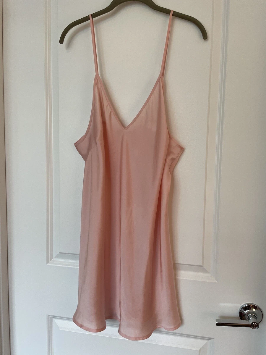 Savage X Fenty Pink Satin Slip Size 1X Women s Designer Nightwear