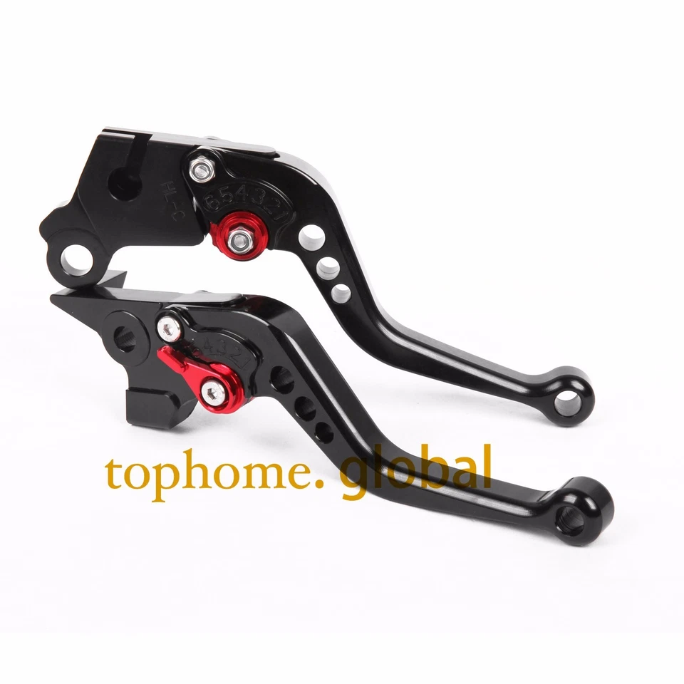 Palancas de freno de embrague corto negras CNC para Yamaha YZF R3 2014-2021 / R25 2015-2019  Foto 3 de 4