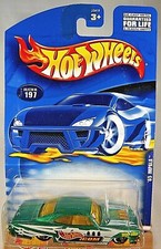 2000 Hot Wheels Mainline/Collector 197 '65 IMPALA Green w/Chrome 3 Spoke Wheels