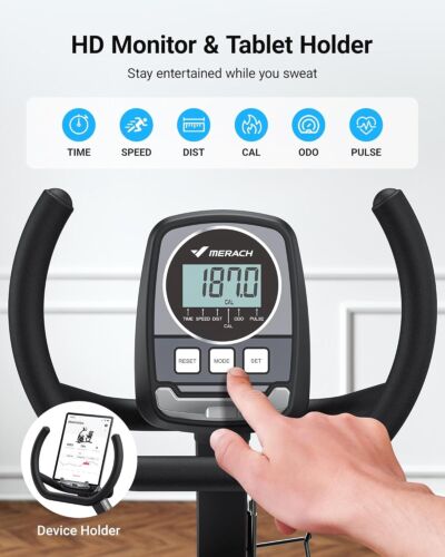MERACH S19 High-end Magnetic Recumbent Adults Home Exercise Bike Smart Bluetooth - Picture 6 of 8