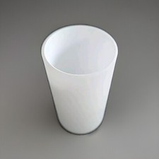 Lampenschirm E27 Ersatzglas Lampenglas Zylinder Weiss matt Höhe 130mm Ø70mm L:42