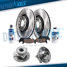 Front Rotors Brake Pads + Wheel Hub Bearings for Audi Q3 Quattro Passat Tiguan