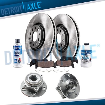 Front Rotors Brake Pads Wheel Bearing Hubs Kit for Audi Q3 Quattro Passat Tiguan