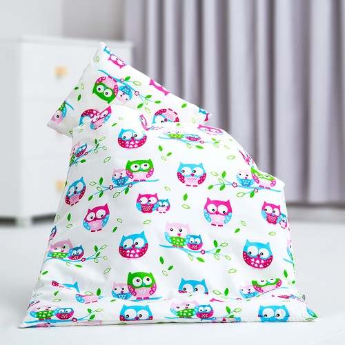 LOVELY 4 PIECES PCS CRIB PRAM BEDDING SETS QUILT PILLOW + COVER CASE BED SET - Picture 11 of 38