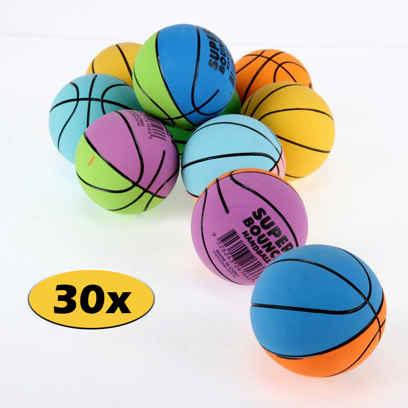 12x/30x/48x High Bounce Hand Balls Pack Rubber Bouncing Ball Set Handballs eBay