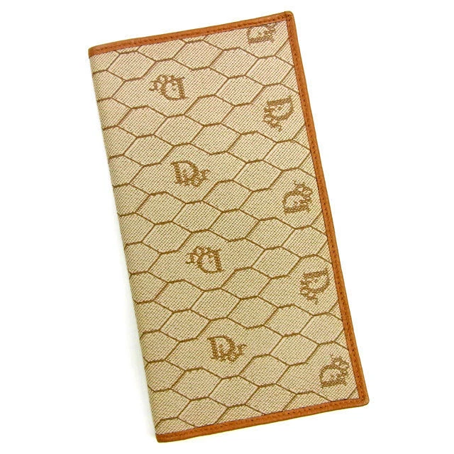 Porte billets long femme homme Dior Christian Dior disponible beige x marron clair