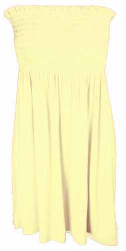 Ladies Sheering Boob Tube Gather Bandeau Ruched Top Summer Mini Dress Size 8-26 - Picture 16 of 28