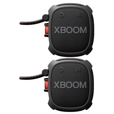 LG XBOOM GO XG2T 2台セット LG Audio XBOOM Go XG2 Rugged Portable Speaker 2-pack, XG2TBK
