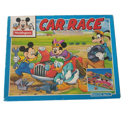 Disney Waddingtons Car Race Game Vintage Kinderspiel rar Anleitung auf Englisch