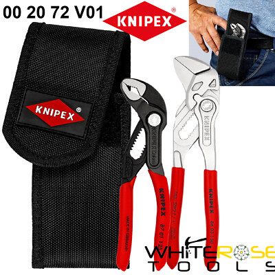 Knipex Mini Zange Gürtel Werkzeugtasche 2-teiliges Set Cobra Wasserpumpe Zange 00 20 72 V01
